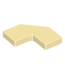 LEGO - Tegel, gemodificeerd facet 2 x 2 - Tan | N - Thumbnail