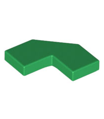 LEGO - Tegel, gemodificeerd facet 2 x 2 - Green | N - Thumbnail