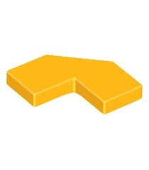 LEGO - Tegel, gemodificeerd facet 2 x 2 - Bright Light Orange | N - Thumbnail