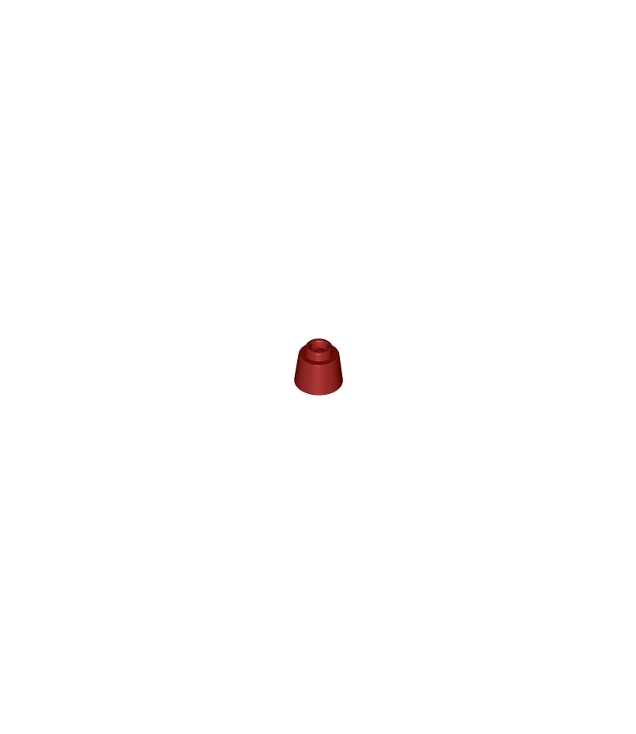 LEGO - Kegel 1 1/6 x 1 1/6 x 2/3 (fez) - Dark Red | N