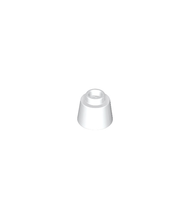 LEGO - Kegel 1 1/6 x 1 1/6 x 2/3 (fez) - White | N