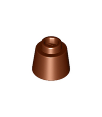 LEGO - Kegel 1 1/6 x 1 1/6 x 2/3 (fez) - Reddish Brown | N - Thumbnail