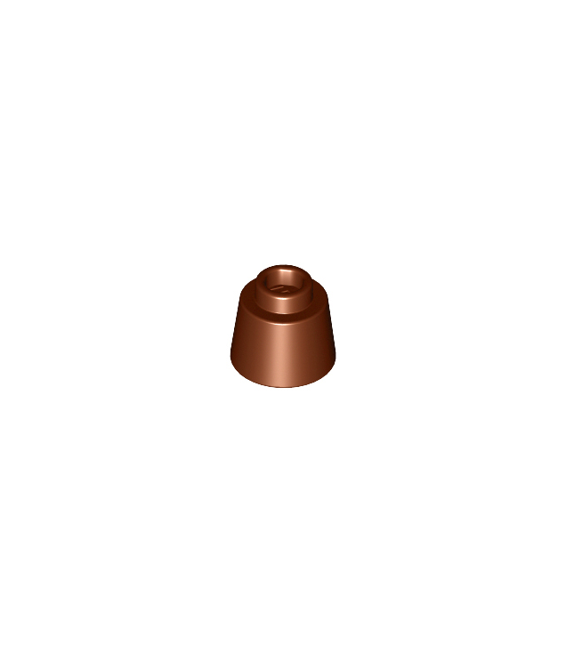 LEGO - Kegel 1 1/6 x 1 1/6 x 2/3 (fez) - Reddish Brown | N