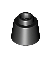 LEGO - Kegel 1 1/6 x 1 1/6 x 2/3 (fez) - Black | N - Thumbnail