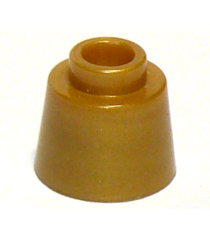 LEGO - Kegel 1 1/6 x 1 1/6 x 2/3 (fez) - Pearl Gold | N - Thumbnail