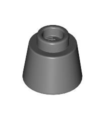 LEGO - Kegel 1 1/6 x 1 1/6 x 2/3 (fez) - Dark Bluish Gray | N - Thumbnail