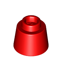 LEGO - Kegel 1 1/6 x 1 1/6 x 2/3 (fez) - Red | N - Thumbnail