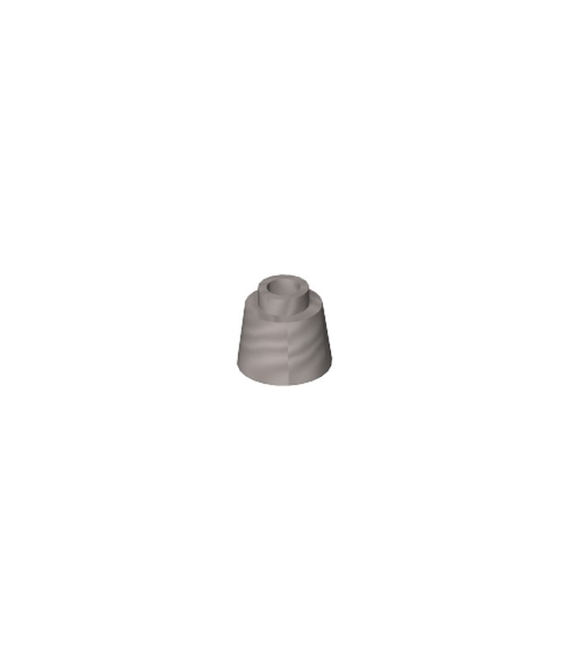 LEGO - Kegel 1 1/6 x 1 1/6 x 2/3 (fez) - Flat Silver | N