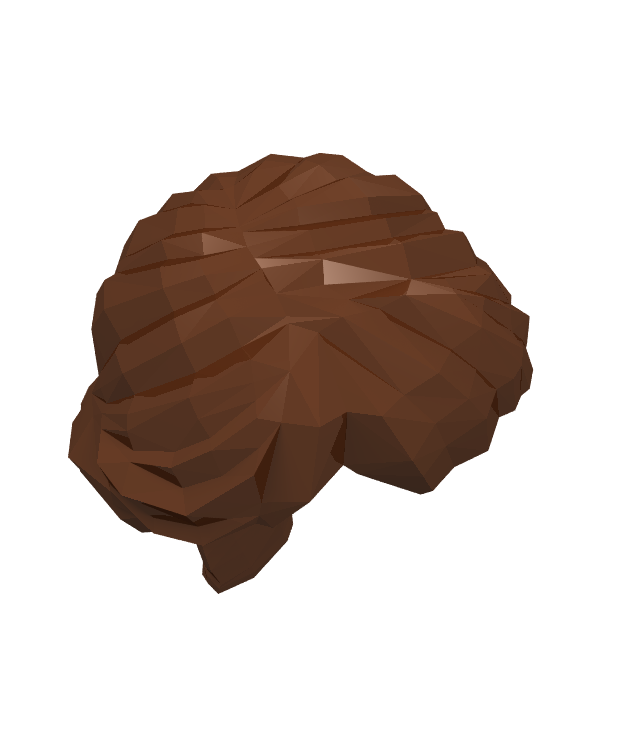 LEGO - Minifiguur-haar vrouw paardenstaart lang Frans gevlochten - Reddish Brown | N