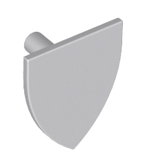 LEGO - Minifiguur-schild driehoekig - Light Bluish Gray | N - Thumbnail
