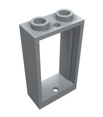 LEGO - Raam 1 x 2 x 3 vlakke voorzijde - Light Bluish Gray | N - Thumbnail