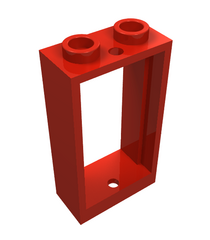 LEGO - Raam 1 x 2 x 3 vlakke voorzijde - Red | N - Thumbnail