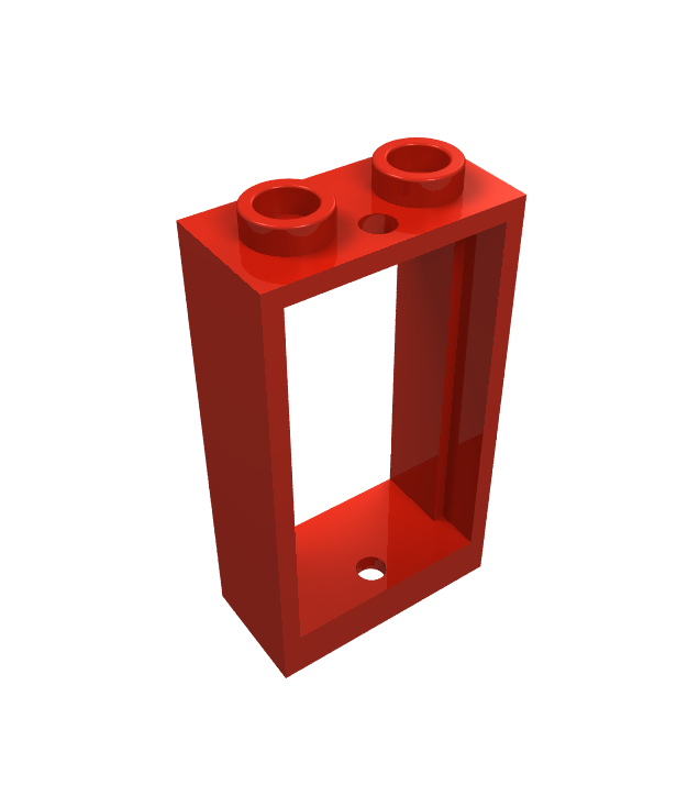 LEGO - Raam 1 x 2 x 3 vlakke voorzijde - Red | N