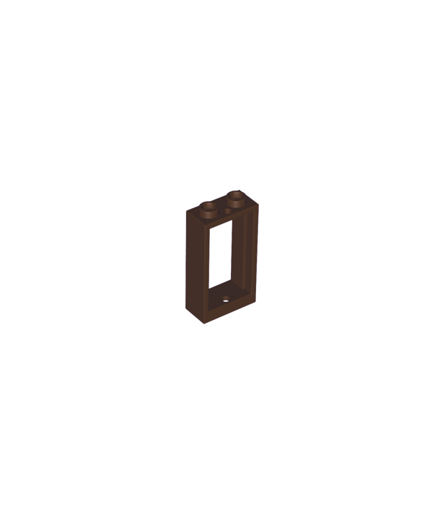 LEGO - Raam 1 x 2 x 3 vlakke voorzijde - Dark Brown | N