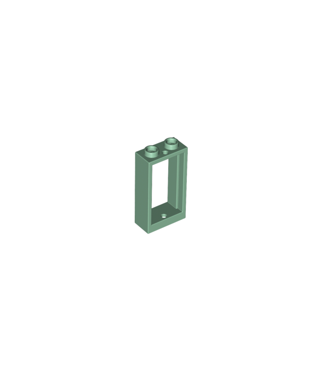 LEGO - Raam 1 x 2 x 3 vlakke voorzijde - Sand Green | N