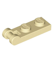 LEGO - Plaat, gemodificeerd 1 x 2 met staaf-handgreep aan uiteinde - Tan | N - Thumbnail