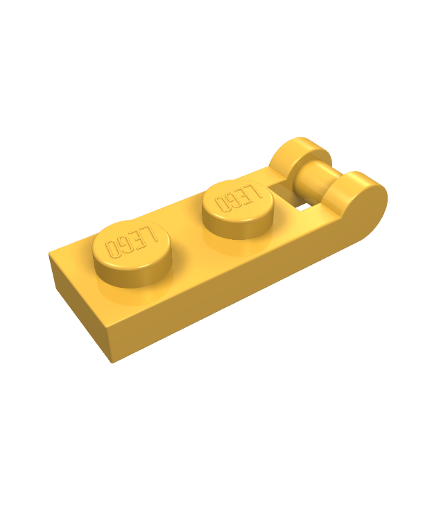 LEGO - Plaat, gemodificeerd 1 x 2 met staaf-handgreep aan uiteinde - Bright Light Orange | N