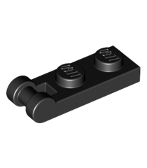 LEGO - Plaat, gemodificeerd 1 x 2 met staaf-handgreep aan uiteinde - Black | N - Thumbnail