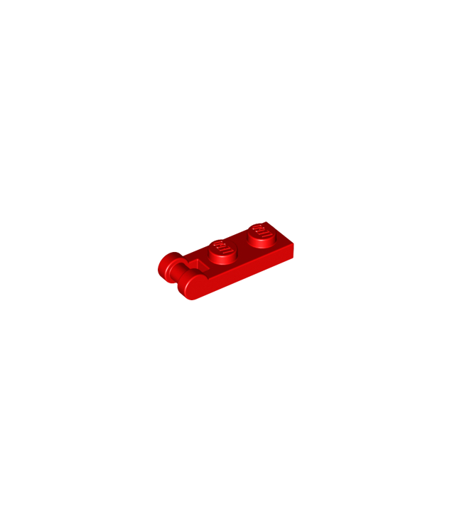 LEGO - Plaat, gemodificeerd 1 x 2 met staaf-handgreep aan uiteinde - Red | N