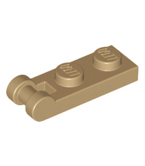 LEGO - Plaat, gemodificeerd 1 x 2 met staaf-handgreep aan uiteinde - Dark Tan | N - Thumbnail