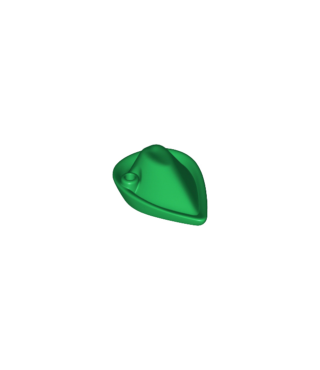 LEGO - Minifiguur-hoed bosmannen (heruitgave met blind gat voor veer) - Green | N
