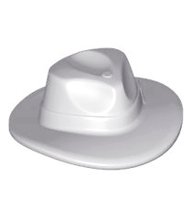 LEGO - Minifiguur-hoed breedgerand (Outback / Fedora-stijl) - Light Bluish Gray | N - Thumbnail