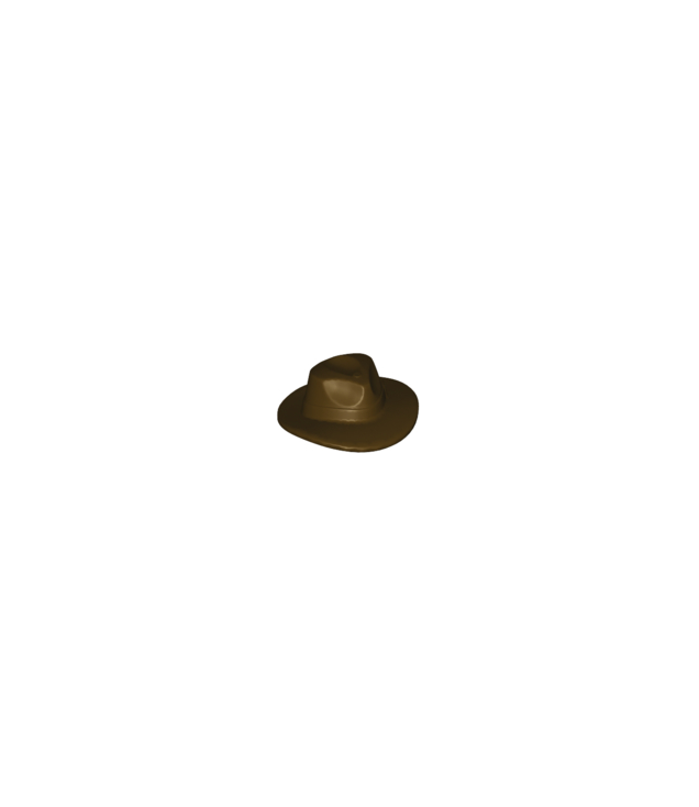 LEGO - Minifiguur-hoed breedgerand (Outback / Fedora-stijl) - Dark Brown | N