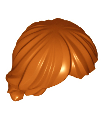 LEGO - Minifiguur-haar warrig en in lagen - Dark Orange | N - Thumbnail