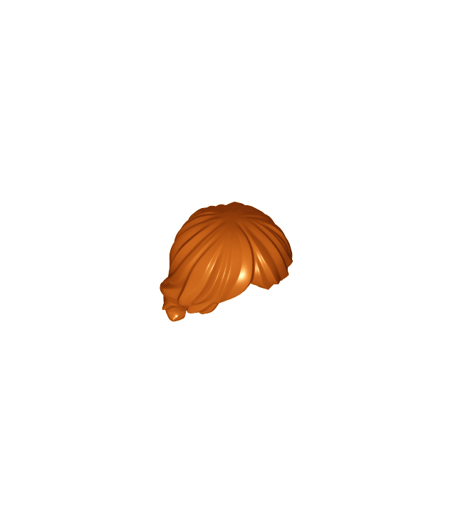 LEGO - Minifiguur-haar warrig en in lagen - Dark Orange | N