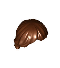 LEGO - Minifiguur-haar warrig en in lagen - Reddish Brown | N - Thumbnail