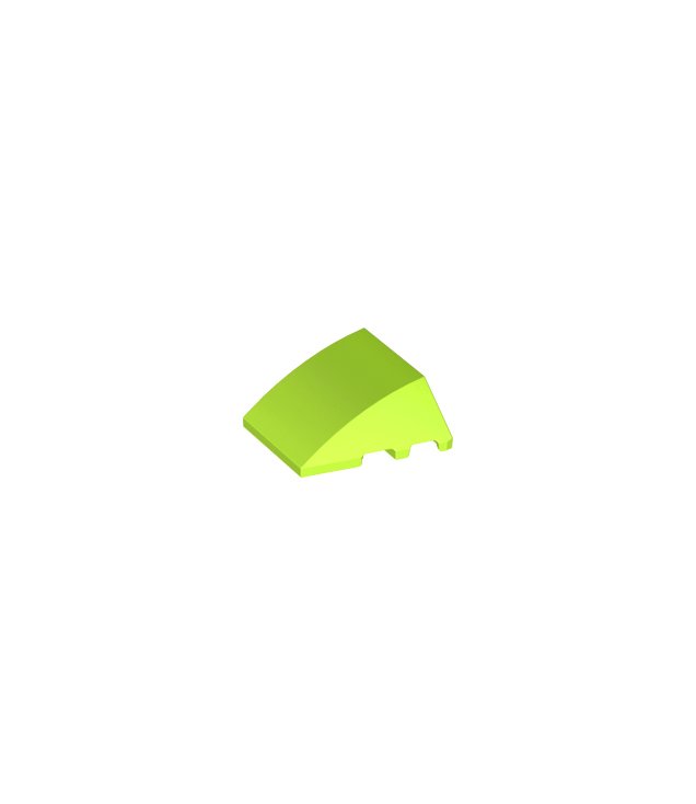 LEGO - Wig 4 x 3 driedubbel gebogen zonder noppen - Lime | N