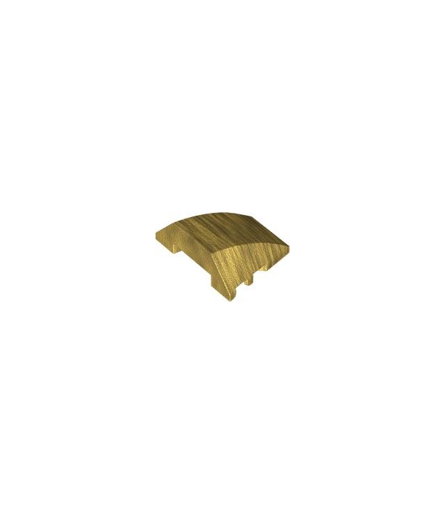 LEGO - Wig 4 x 3 driedubbel gebogen zonder noppen - Pearl Gold | N