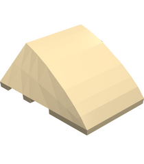 LEGO - Wig 4 x 3 driedubbel gebogen zonder noppen - Tan | N - Thumbnail
