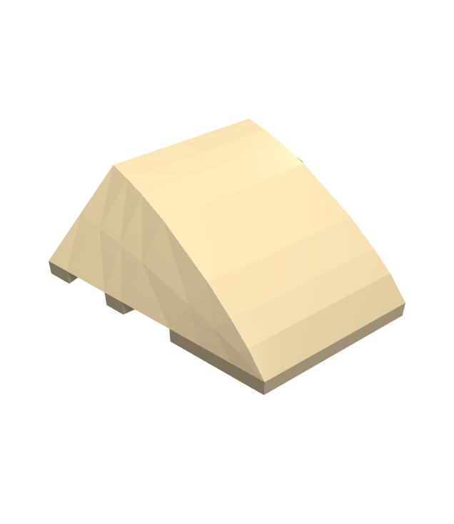 LEGO - Wig 4 x 3 driedubbel gebogen zonder noppen - Tan | N