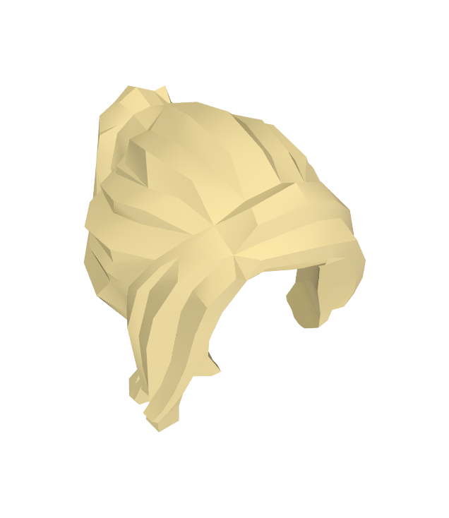 LEGO - Minifiguur-haar vrouw met lange paardenstaart en zijscheiding - Tan | N