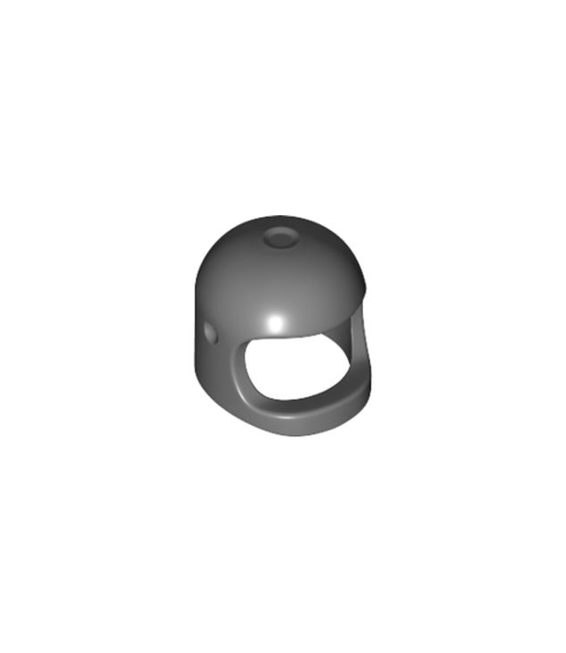LEGO - Minifiguur-helm ruimte / stad met brede kinband – met vizieruitsparingen (heruitgave met bovenop een dimple) - Dark Bluish Gray | N
