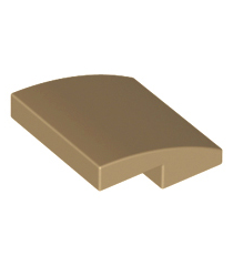 LEGO - Helling, gebogen 2 x 2 x 2/3 - Dark Tan | N - Thumbnail