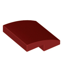 LEGO - Helling, gebogen 2 x 2 x 2/3 - Dark Red | N - Thumbnail