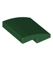 LEGO - Helling, gebogen 2 x 2 x 2/3 - Dark Green | N - Thumbnail