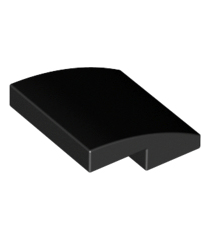 LEGO - Helling, gebogen 2 x 2 x 2/3 - Black | N - Thumbnail