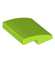 LEGO - Helling, gebogen 2 x 2 x 2/3 - Lime | N - Thumbnail
