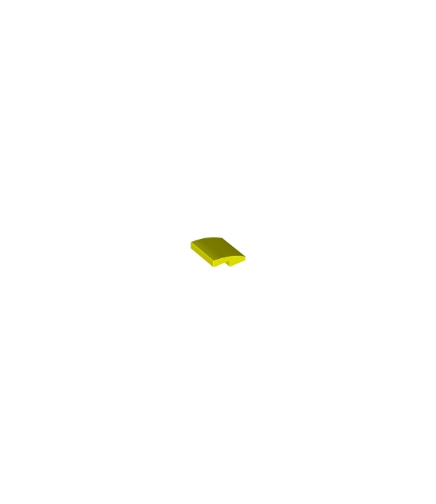 LEGO - Helling, gebogen 2 x 2 x 2/3 - Neon Yellow | N