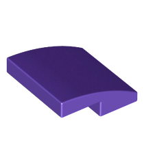 LEGO - Helling, gebogen 2 x 2 x 2/3 - Dark Purple | N - Thumbnail