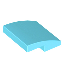 LEGO - Helling, gebogen 2 x 2 x 2/3 - Medium Azure | N - Thumbnail