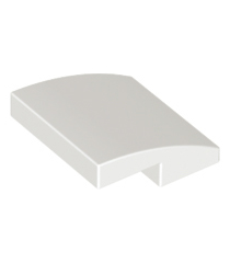 LEGO - Helling, gebogen 2 x 2 x 2/3 - White | N - Thumbnail