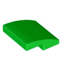 LEGO - Helling, gebogen 2 x 2 x 2/3 - Bright Green | N - Thumbnail