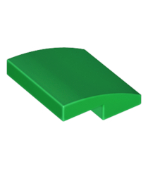 LEGO - Helling, gebogen 2 x 2 x 2/3 - Green | N - Thumbnail