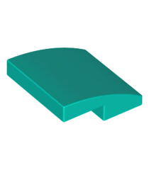 LEGO - Helling, gebogen 2 x 2 x 2/3 - Dark Turquoise | N - Thumbnail