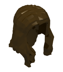 LEGO - Minifiguur-haar lang golvend met middenscheiding - Dark Brown | N - Thumbnail