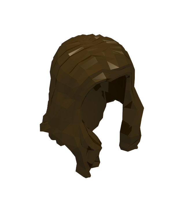 LEGO - Minifiguur-haar lang golvend met middenscheiding - Dark Brown | N
